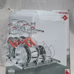 Two Tier Pull Out Baskets Cabinet-mount Metal Soft Close Sliding Basket Kit 