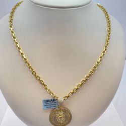 Gold Chain With Lion Pendant
