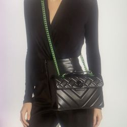 KURT GEIGER LONDON Kensington Quilted Leather Shoulder Crossbody Bagl