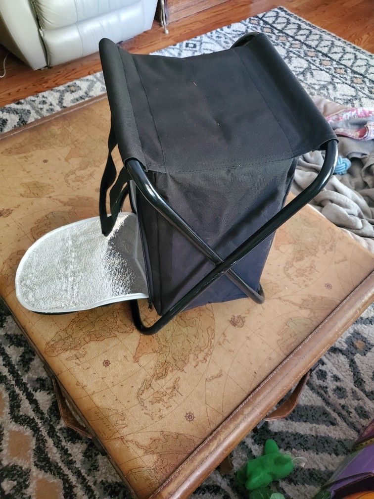 Folding Stool Cooler With Handles