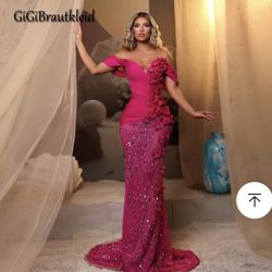 Pink Elegant Wedding Dress 