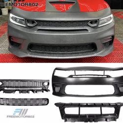 Fits 15-22 Dodge Charger SRT Style Front Bumper Conversion Grille Bodykits