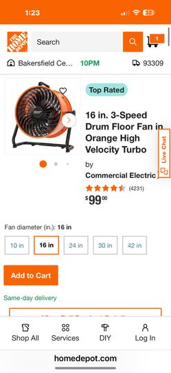 16 Inch Commercial Fan