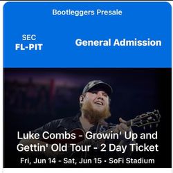 Luke Comb Tickets 2 day Tour
