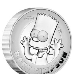 Bart Simpson 2 ounce silver coin