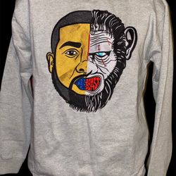 Grey Crewneck Stitched Ape