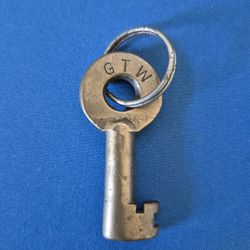 Grand Trunk Western GTW Railroad Brass Switch Key