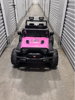 Kids Ride-On Jeep Truck with Remote Control - Pink