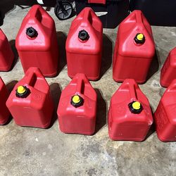 Vintage Blitz 2 Gal and 5 Gal Gas Cans