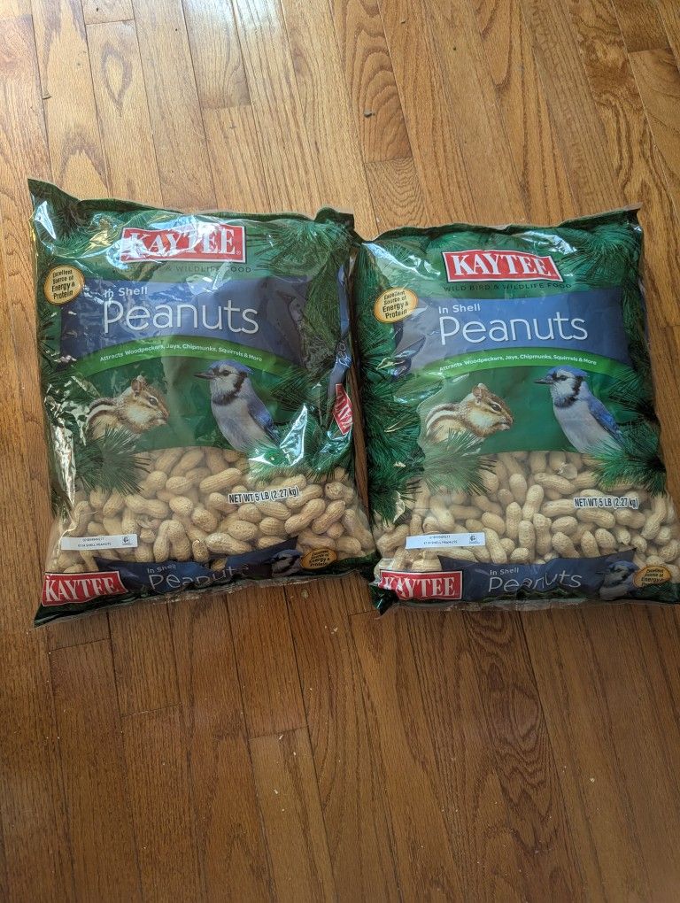 Two Bags Of Kaytee In Shell Peanuts