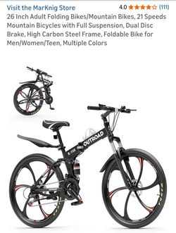Folding mountain bike