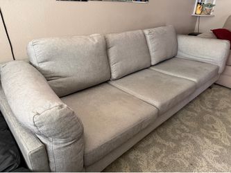 Sofa 8foot-long  color  gray great condition