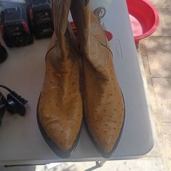 Authentic ostrich boots size 10