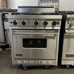 Viking 30”Wide Gas Range Stove Stainless Steel 4Burners 