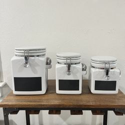 Crate And Barrel Chalk Board Canisters