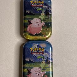 Pokémon TCG,  Ascended Heroes Mini Tin , Clefairy & Chikorita Sealed (Lot Of 2)
