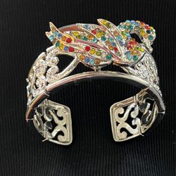 Austrian Crystal Swan Bangle Bracelet Pendant Brooch