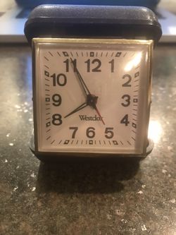 Vintage Westclox travel alarm clock