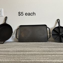 Cast Iron Skillets and Double-Sided Griddle