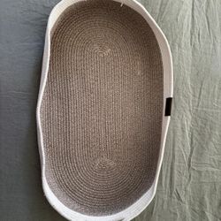 Baby Changing Basket White Beige