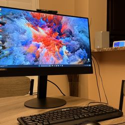 LENOVO AIO DESKTOP PC WIN 11 PRO (POWERFUL PC)WIRED KEYBOARD/ WIRELESS MOUSE INCLUDED
