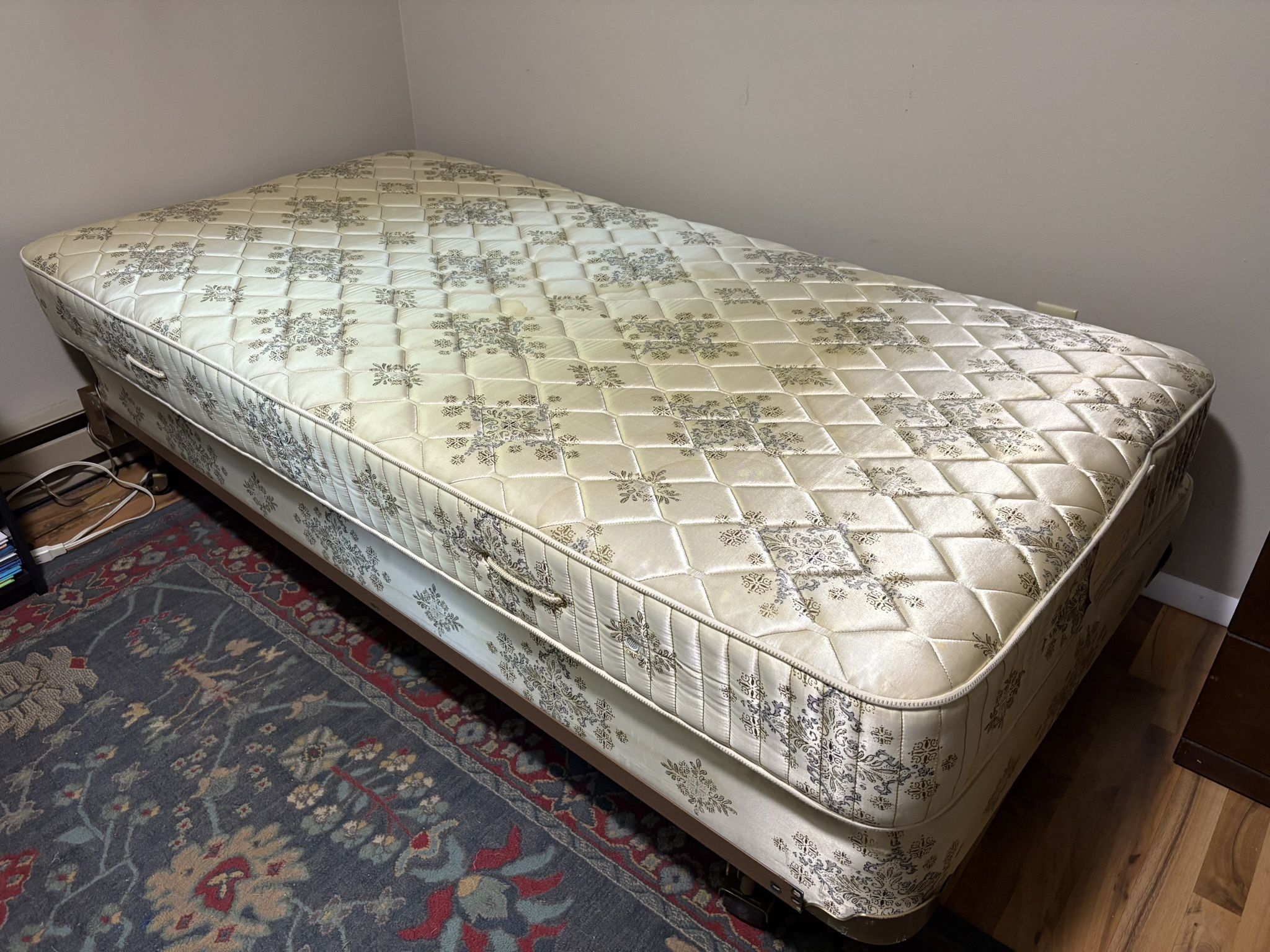 Free Twin Bed frame With Mattress And Box Springs