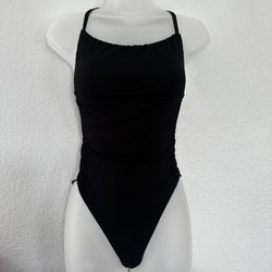 Black Backless Bodysuit (Med) 