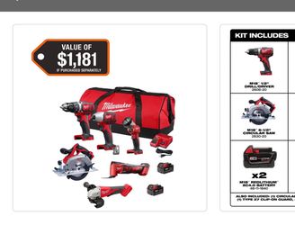 Milwaukee 6 tool set