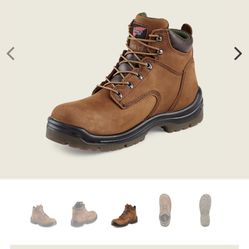 SIZE 8 RED WING THE KING TOE WATERPROOF LEATHER SAFETY TOE BOOTS BRAND NEW