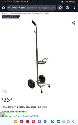 Rolling 2 Wheel Oxygen Tank Cylinder