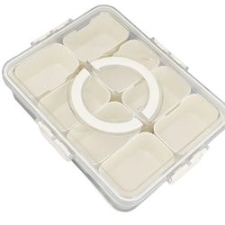 🚨 MUST GO! 8-Compartment Snack Serving Tray w/ Lid & Handle 🚨 $15 FIRM