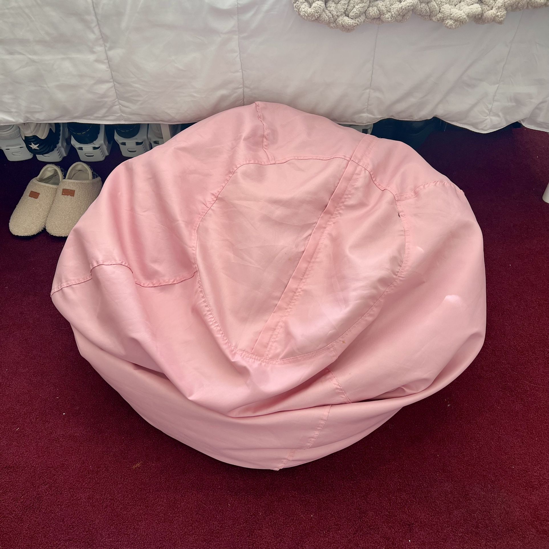 Large Pink Bean Bag Chair