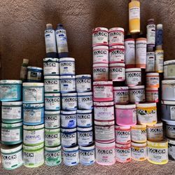 Large Quantity Of Golden Acrylic Paint For Sale 