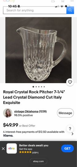 Crystal pitcher