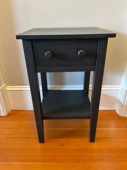 Dark Blue Nightstand w/ Drawer & Shelf