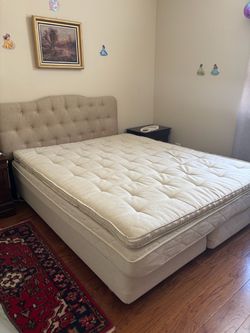 Queen bed - mattress and headboard