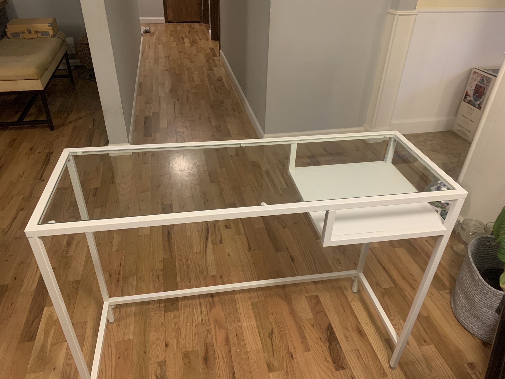 IKEA Glass & Metal Desk