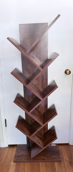 Tree Bookshelf with Wood Grain Finish