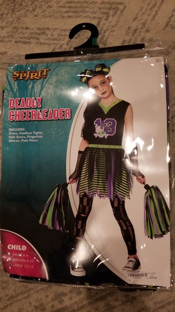 Deadly Cheerleader Costume Set (Child Large Size)