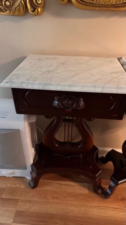 with marble top Side table 2 with marble top
