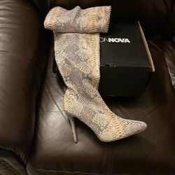 New Thigh High Snake Boots 