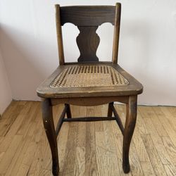 Vintage Cane-Seat Cottage Chair