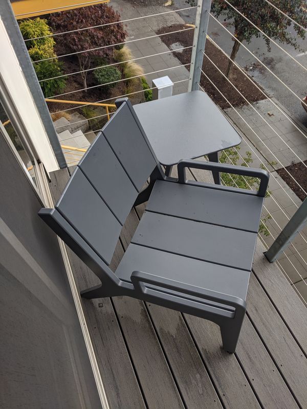 Outdoor chair and end table
