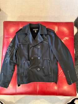 Kenneth Cole INC Double-Breasted Black Ops Jacket