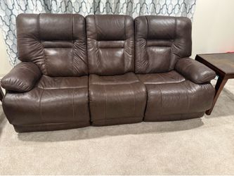 Ashley leather reclining sofa with USB charger