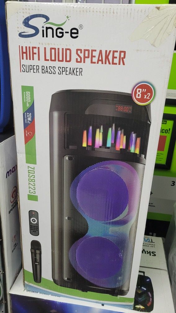 2x8 Bluetooth Speaker Rechargeable