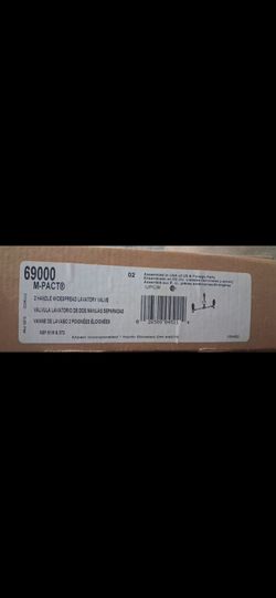 Moen 69000 M-Pact 2-handle widespread lavatory valve/rough-in, new in the box.