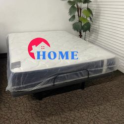 Queen Size Plush Brand New 💙 With Box Spring Free