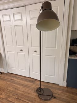 Taupe Metal Floor Lamp