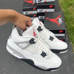 Jordan 4 White Cement 😮‍💨🔥 Multiple Sizes In Hand